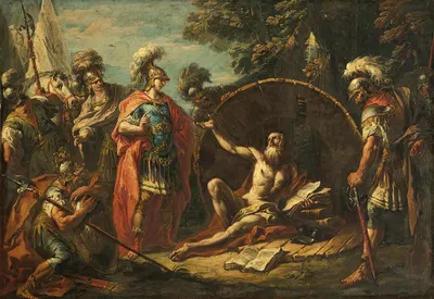 Alexander And Diogenes by Gaspare Diziani — digital art print download