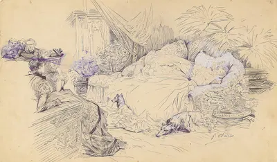 Scenes of Sarah Bernhardt's life by Жорж Жюль Виктор Клерен — digital art print download
