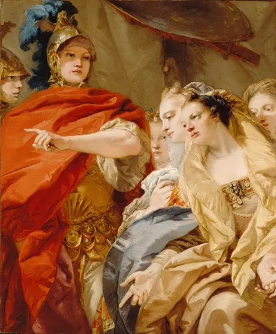 The Women Of Darius Invoking The Clemency Of Alexander by Джованни Доменико Тьеполо — digital art print download