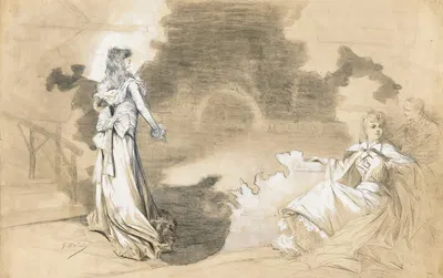 Scenes of Sarah Bernhardt's life by Жорж Жюль Виктор Клерен — digital art print download