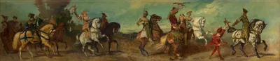 Entwurf zum Festzug 1879 – Die Falkenjagd by Hans Makart, 1879 — digital art print download