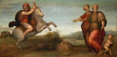 Marcus Curtius Leaping Into The Abyss by Pontormo (Jacopo Carucci) — digital art print download