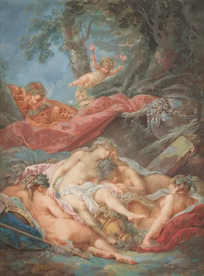 Sleeping Bacchantes by Jacques Charlier — digital art print download