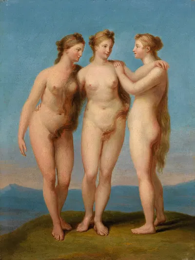 The Three Graces by Жан-Батист Регно — digital art print download