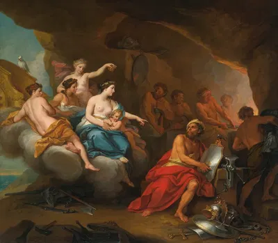 Venus In The Forge Of Vulcan by Louis de Boullogne the Younger, 1723 — digital art print download