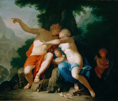 Venus and Adonis by Mattheus Terwesten — digital art print download
