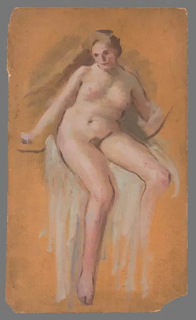 Study for the Painting 'Lady Godiva' by Милан Томка Митровский, 1895–1900 — digital art print download