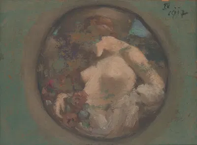 Study for the Painting 'Night' by Милан Томка Митровский, 1917 — digital art print download