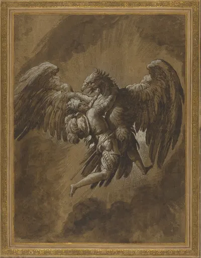 The Rape of Ganymede by Николо дель Абате, c. 1545 — digital art print download