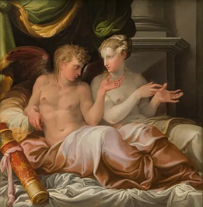 Eros and Psyche by Николо дель Абате — digital art print download
