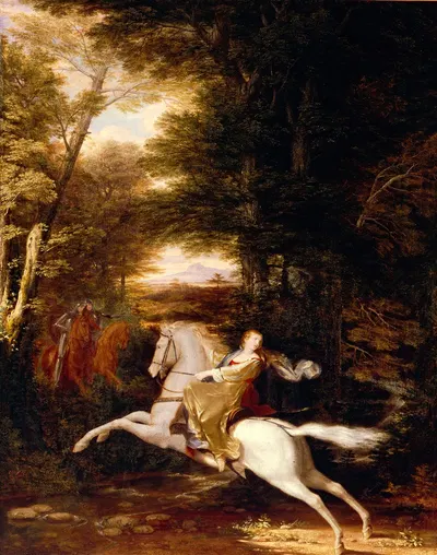 The Flight of Florimell by Вашингтон Оллстон, 1819 — digital art print download