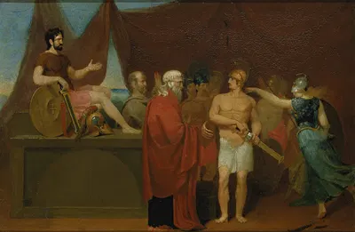 Quarrel of Achilles and Agamemnon by William Page — digital art print download
