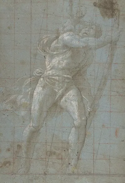 Saint Christopher Bearing the Christ Child by Giovanni Antonio da Pordenone, 1484–1539 — digital art print download
