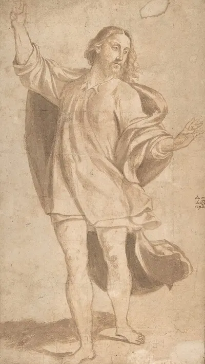 Standing Figure of Christ with Arms Upraised by Giovanni Antonio da Pordenone, 1484–1539 — digital art print download
