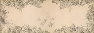 Design for a Ceiling; Allegories of the Four Continents by Джованни Антонио Пеллегрини, 1725 — digital art print download