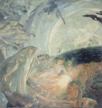 La Vérité entraînant les Sciences à sa suite répand sa lumière sur les hommes by Альбер Безнар, 1890 — digital art print…