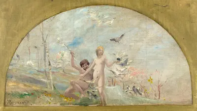 Le Printemps ou le matin de la vie by Albert Besnard, 1886 — digital art print download