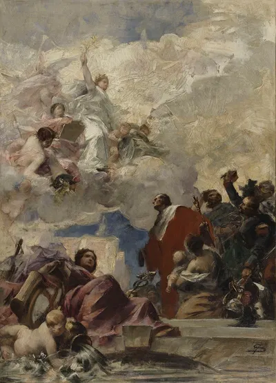 La Paix et la Ville de Pantin by Франсуа Шоммер, 1886 — digital art print download