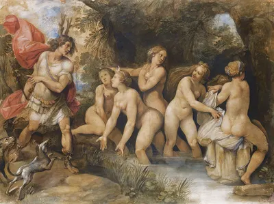 Diana and Actaeon by Giuseppe Cesari — digital art print download