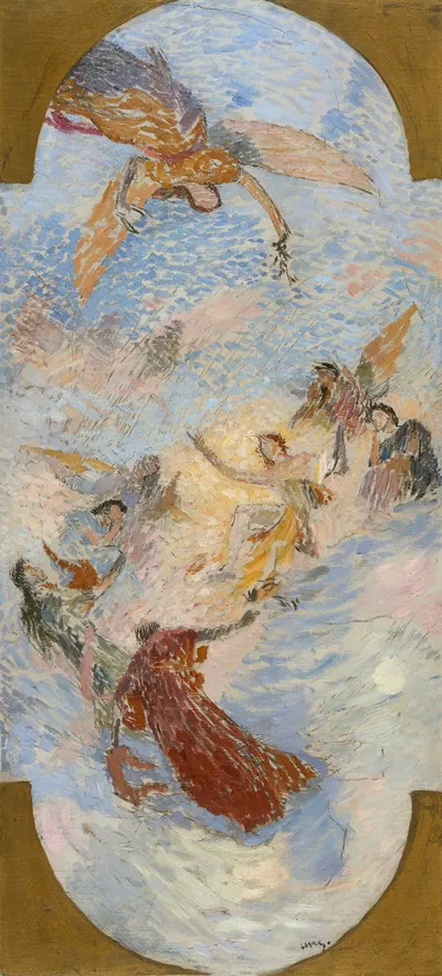Apollon et les muses by Анри Мартен, 1892 — digital art print download