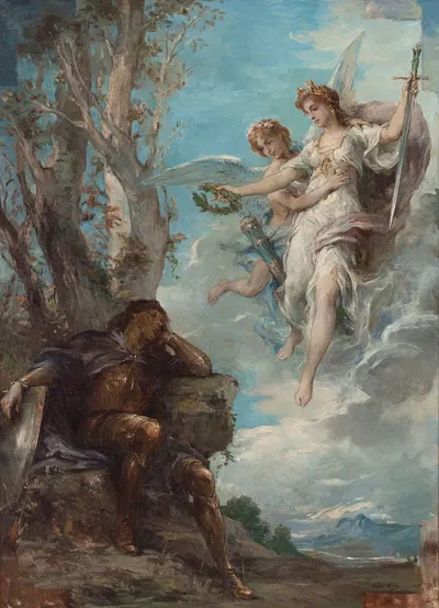 The Knight's Dream by Анри Леопольд Леви — digital art print download