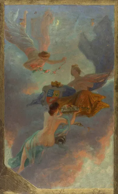 La Ville d'Asnières et la Seine by Генри Мариус Камиль Буве, 1904 — digital art print download