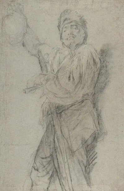 Executioner Holding Up a Severed Head by Джованни Баттиста Пьацетта, 1682–1754 — digital art print download