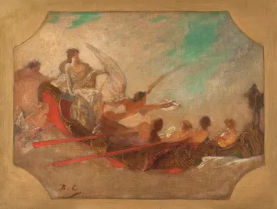 La Ville de Paris conviant le monde à ses fêtes by Jean-Joseph-Benjamin Constant, 1892-1895 — digital art print download