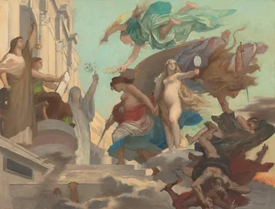 La Liberté victorieuse se soumet à la loi by Léon Pierre Urbain Bourgeois, 1879 — digital art print download