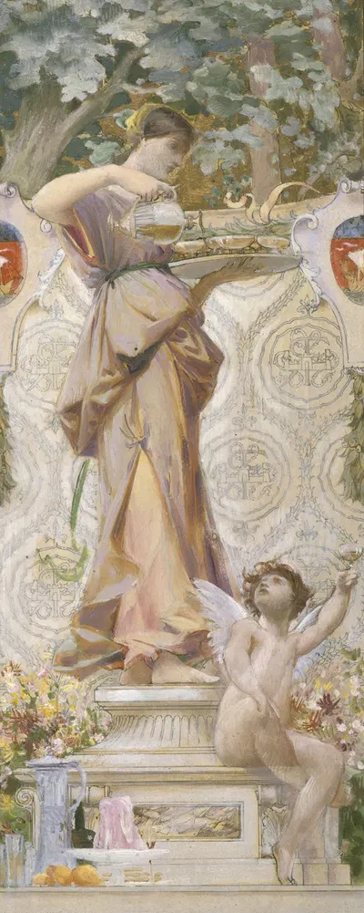 Les Rafraîchissements by Люк-Оливье Мерсон, 1889 — digital art print download