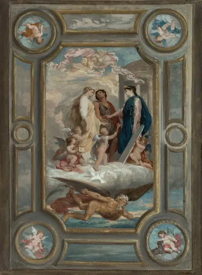 Allégorie du mariage by Oscar-Pierre Mathieu, 1877-1878 — digital art print download