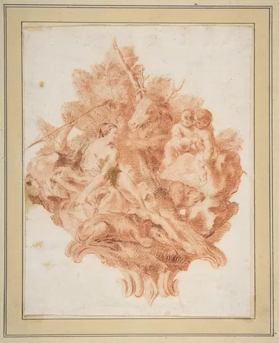 Vignette Illustrating Torquato Tasso's 'Gerusalemme Liberata' (X;78) by Джованни Баттиста Пьацетта, 1745 — digital art…