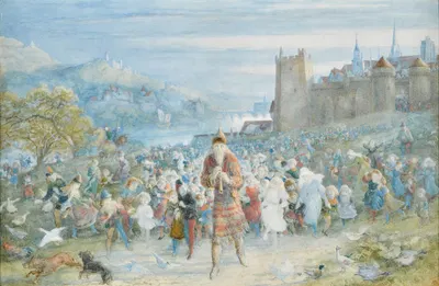 The Pied Piper of Hamelin by Ричард Дойл, 1879 — digital art print download