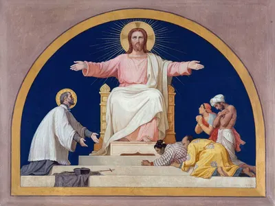 Saint-François-Xavier présentant au Christ les peuples qu'il a convertis by Romain Cazes, 1876 — digital art print download