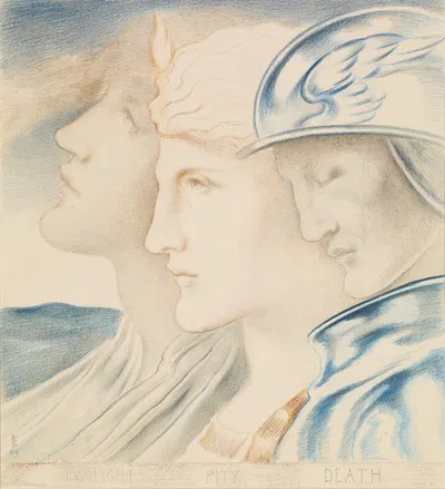 Twilight, Pity and Death by Simeon Solomon, 1889 — digital art print download