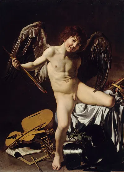 Amor Vincit Omnia by Caravaggio, 1602-1603 — digital art print download