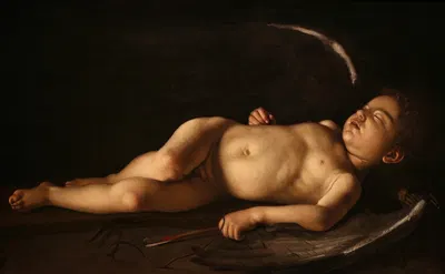 Sleeping Cupid by Caravaggio, 1600 — digital art print download