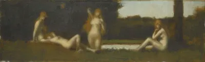 Nymphes à la sortie du bain by Jean-Jacques Henner, 1877 — digital art print download