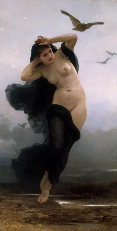 La Nuit by Уильям Бугеро, 1883 — digital art print download
