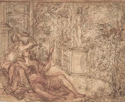 Rinaldo and Armida by Giuseppe Passeri, 1654–1714 — digital art print download