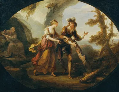 Miranda und Ferdinand by Angelica Kauffmann, 1782 — digital art print download