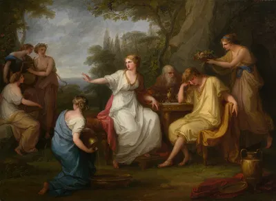 The Sorrow of Telemachus by Анжелика Кауфман, 1783 — digital art print download