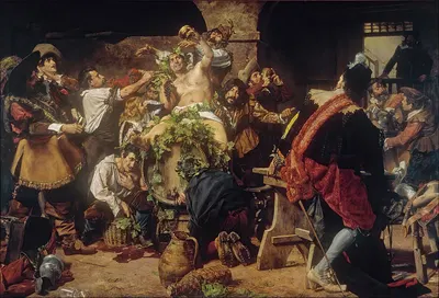 The Drunkards (Bacchanal) by Antonio Fabrés, 1896 — digital art print download