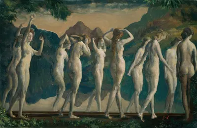 Maya, Mirror of Illusions by Артур Боун Дэвис, 1910 — digital art print download
