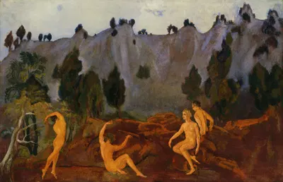 The Hesitation of Orestes by Артур Боун Дэвис — digital art print download