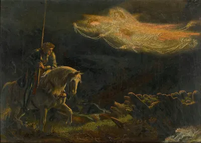 Study for Sir Galahad – The quest for the holy grail by Артур Хьюз — digital art print download