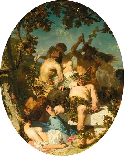 In the vineyard by Селестен Нантёй, 1846 — digital art print download