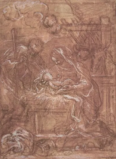 The Nativity by Giuseppe Passeri, 1654–1714 — digital art print download