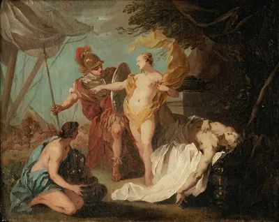 Sketch for Achilles leaving to avenge the death of Patroclus by Этьен Жеора — digital art print download