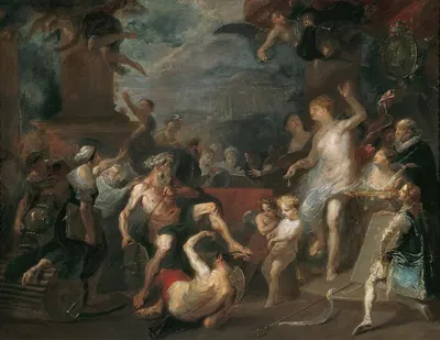 Allegorie auf eine Preisverteilung an der Wiener Akademie unter Wenzel Anton Fürst von Kaunitz-Rietberg by Франц Антон…